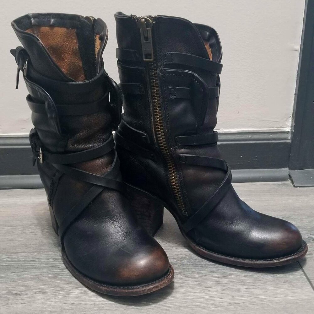Freebird Leather Boots Baker 9 Brown
